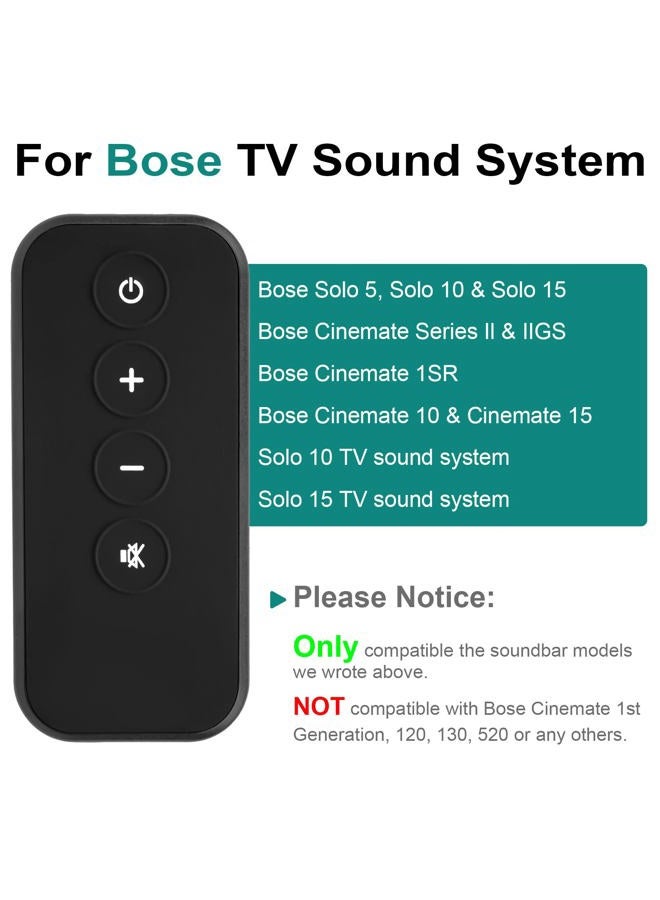 Yimaut Replacement Remote Control Compatible with Bose Solo 5 10 15 Sound Bar, Replace for Bose Solo Cinemate Series II IIGS 1SR 10 & 15 Remote with CR2025 Battery - Image 2